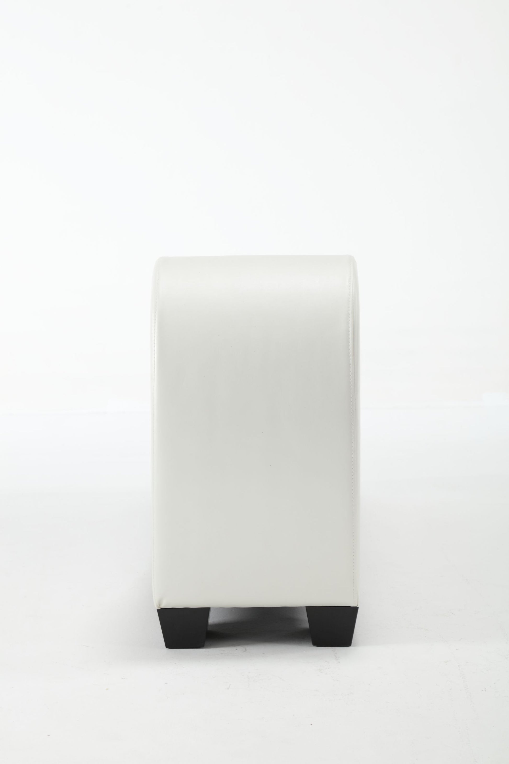 Modern Yoga Chaise Lounge – Curved Faux Leather Accent Chair in White