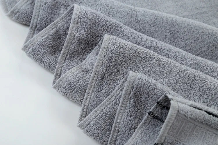 3-Piece Grey Cotton Towel Set – 100% Cotton