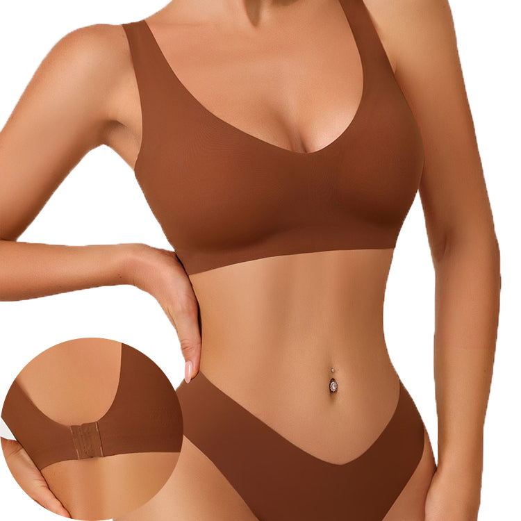 One-piece seamless no steel ring underwear gathers not empty cup