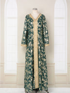 Evening Dress Muslim Dress Bottom Grab Flower Gold Stamping Fashion Robe - Classyfashion24.com