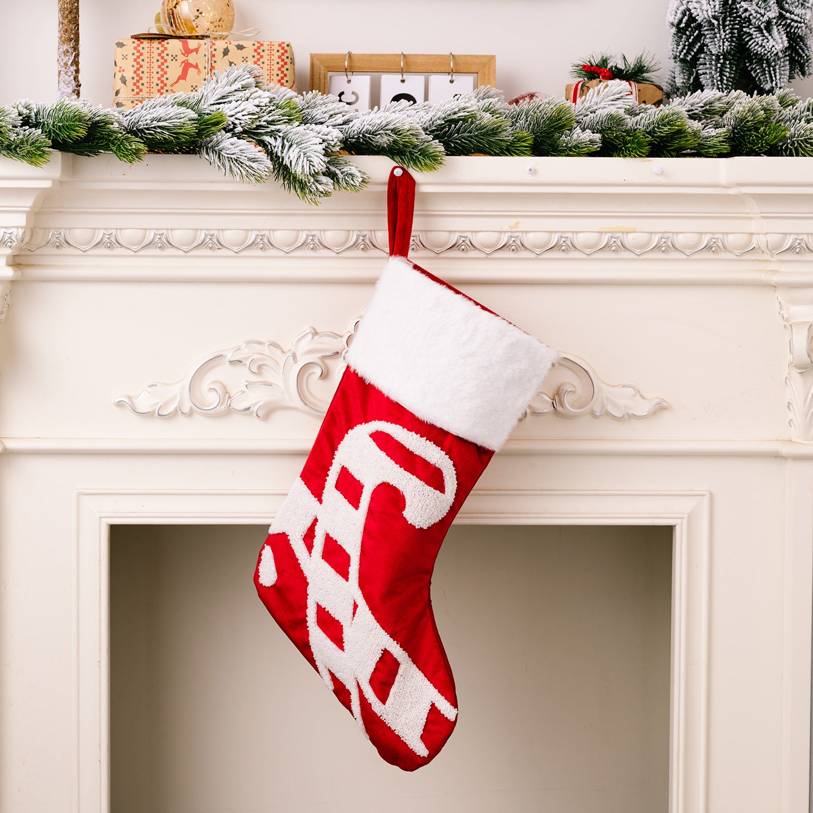 Snowflake Christmas Socks Gift Bags