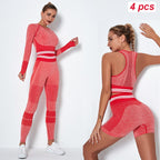 4-Piece Seamless Yoga Set for Women