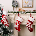 Snowflake Christmas Socks Gift Bags