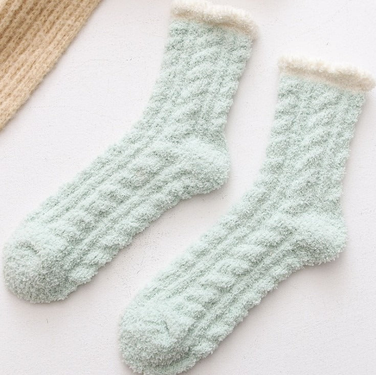Coral Plush Kids Winter Floor Socks