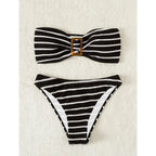 Striped women's split bikini - Classyfashion24.com