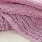 Stripe Cotton Towel Set – Solid Color, 100% Cotton