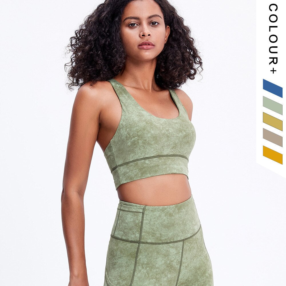 5-Color Tie-Dye Yoga Set with Sports Bra