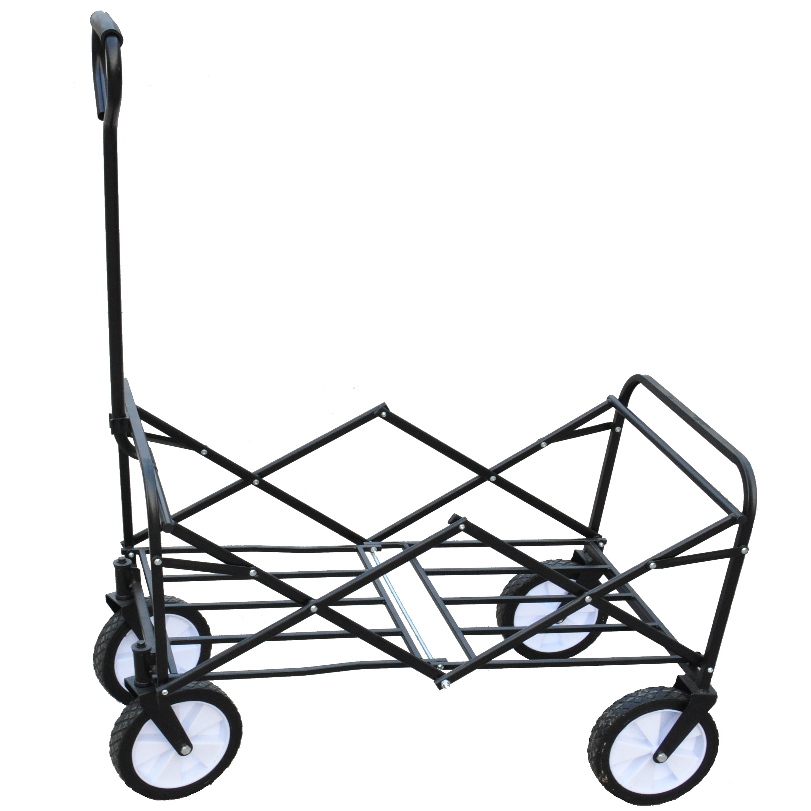 Heavy Duty Folding Utility Wagon – Collapsible All-Terrain Garden & Beach Cart