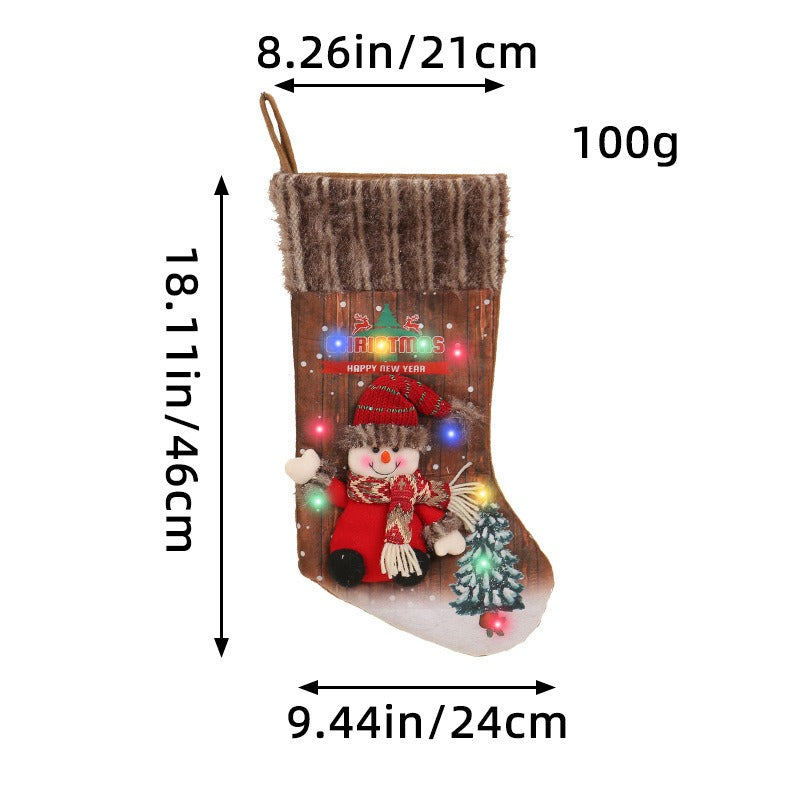 Christmas Socks Tree Decor Gift Bags