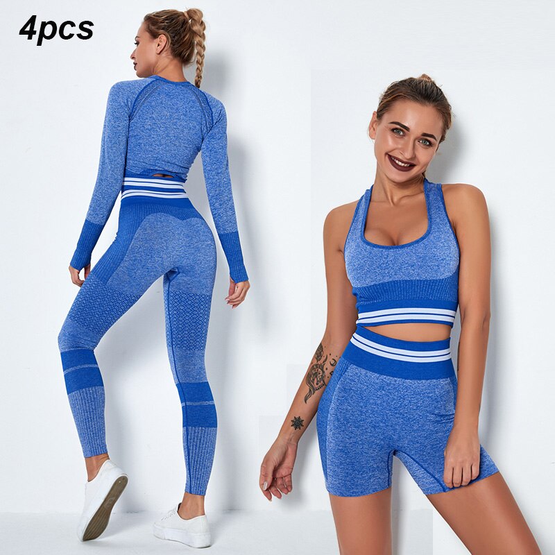 4-Piece Seamless Yoga Set for Women
