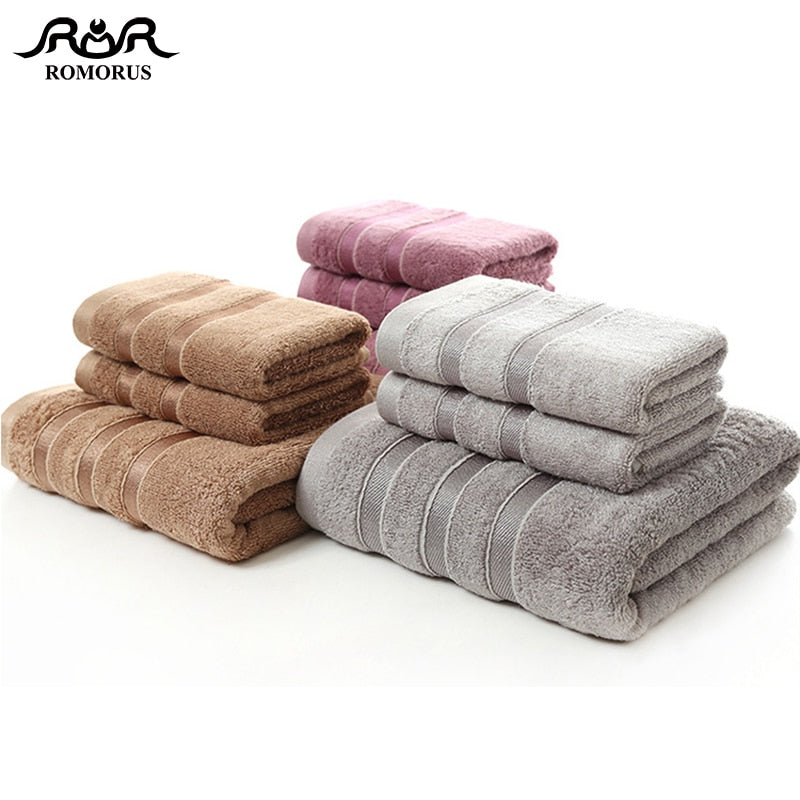 ROMORUS Bamboo Fiber Bath Towel Set - Classyfashion24.com