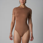 Seamless Short-Sleeve Yoga Bodysuit