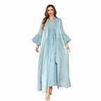 New Arabic Two-Piece Set Elegant Dubai Dress Muslim Long Robe - Classyfashion24.com