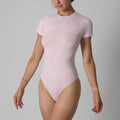 Seamless Short-Sleeve Yoga Bodysuit