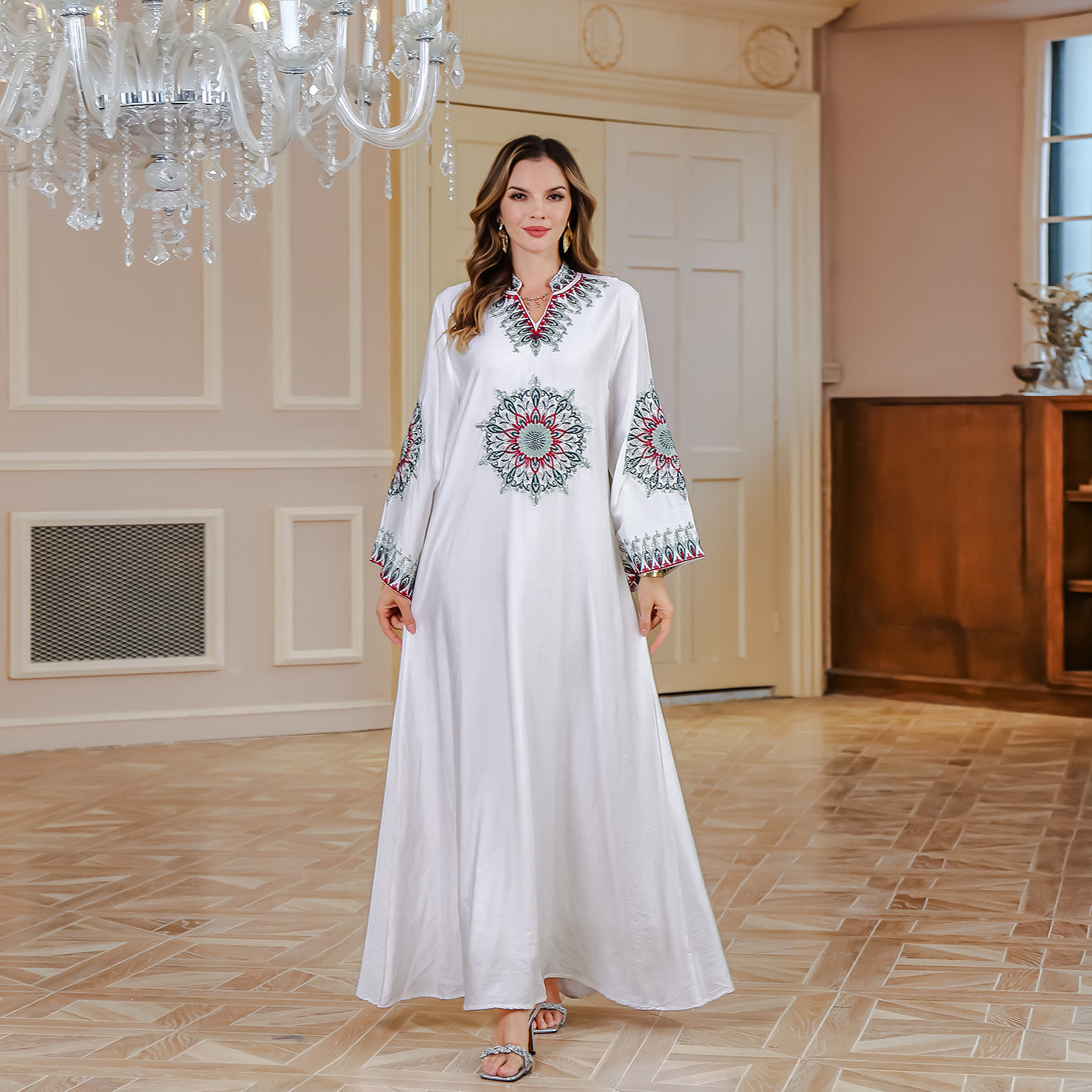 Muslim Long Robe Middle East Dubai Embroidered Dress - Classyfashion24.com
