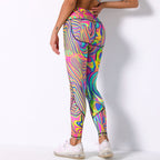 Colorful Printed Seamless Leggings for Women