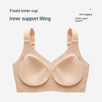 Back view of comfort bra showing 4-row hook and eye closure.