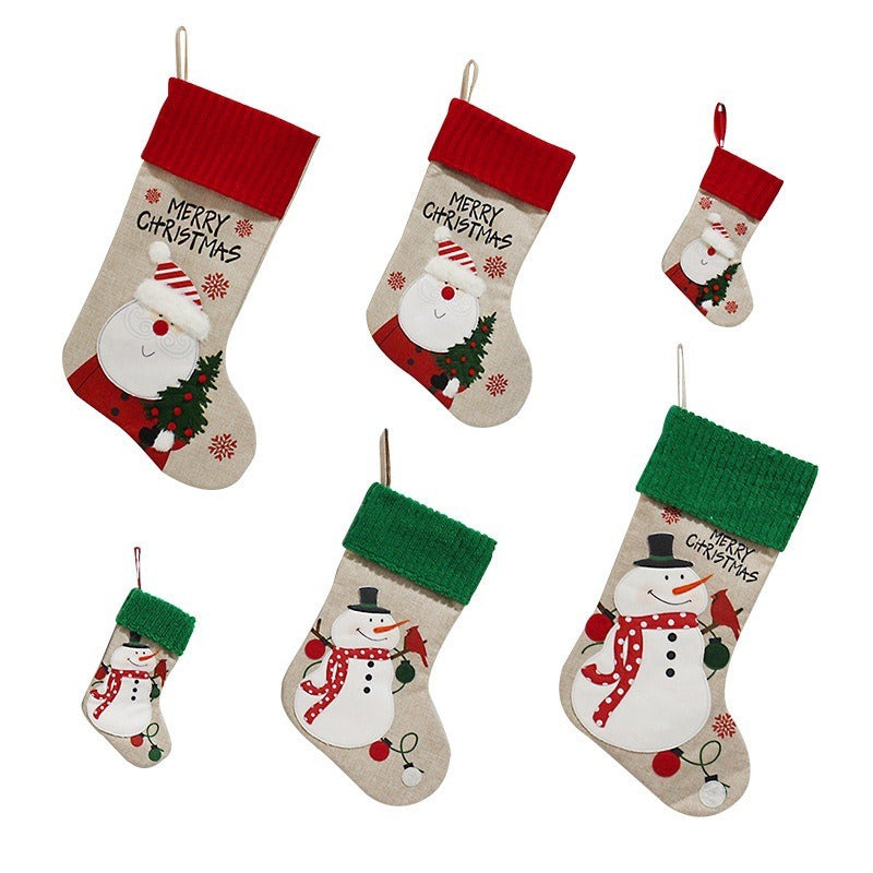 Snowman Christmas Tree Sock Pendants