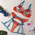 Embroidered Lingerie Garter Set for Women - Classyfashion24.com