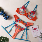 Embroidered Lingerie Garter Set for Women - Classyfashion24.com