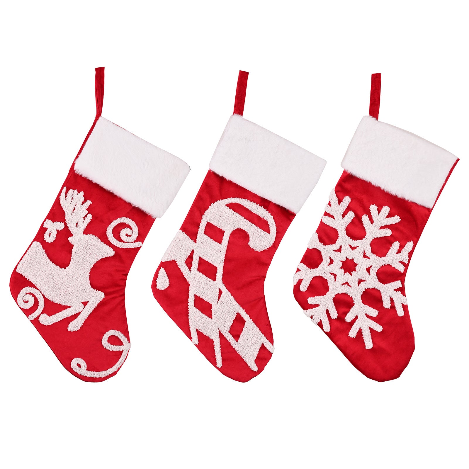 Snowflake Christmas Socks Gift Bags