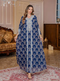 New Fashion Muslim Women's Long Robe Middle Eastern Clothing Jalabiya Elegant Embroidery Dubai Long Dress - Classyfashion24.com