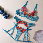 Embroidered Lingerie Garter Set for Women - Classyfashion24.com