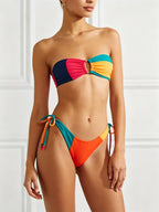 Sexy High-Waisted Spliced Bikini Two-Piece Swimwear Set for Women - Classyfashion24.com