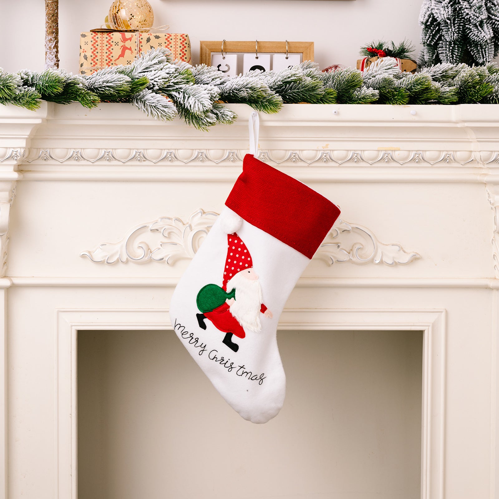 Santa Claus Christmas Socks Gift Bags