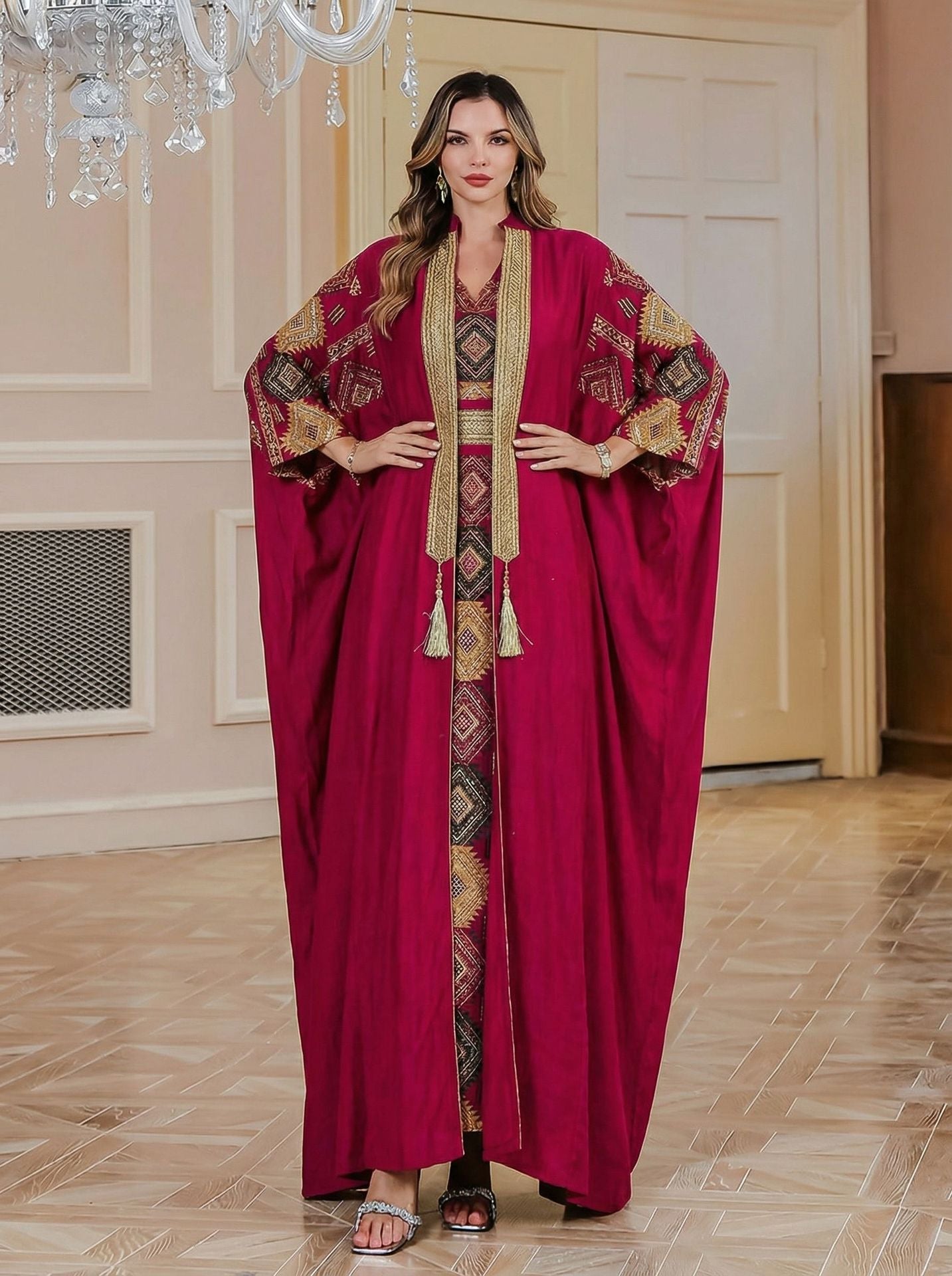 Dress for Women, Muslim Long Dress, Elegant Evening Gown Dubai Style Fashion - Classyfashion24.com