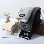 500G Extra Thick HG Standard Pocket Cashmere Leggings for Women in Winter, featuring gray, black, and beige colors stacked.