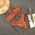 Strapless Printed Two-Piece Bikini Set