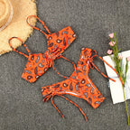 Strapless Printed Two-Piece Bikini Set