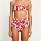 Separate Bikini Set Sexy Printed Multi-color Strapless Swimwear - Classyfashion24.com
