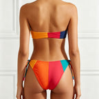 Sexy High-Waisted Spliced Bikini Two-Piece Swimwear Set for Women - Classyfashion24.com
