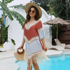 Hollow Crochet Beach Cover-Up Dress