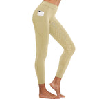 Women's Anti-Slip Elastic High-Waist Drop Glue Riding Pants