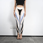 High-Waisted Spliced Elastic Waistband Leggings - Classyfashion24.com