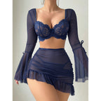 Lace Mesh Lingerie Set for Women