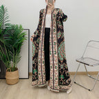Muslim Middle Eastern women's pleated dress evening gown Dubai women's lace up robe - Classyfashion24.com