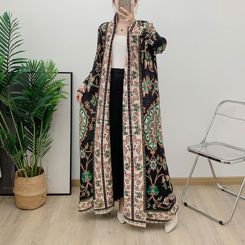 Muslim Middle Eastern women's pleated dress evening gown Dubai women's lace up robe - Classyfashion24.com