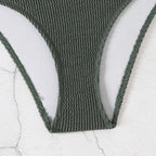 Bikini Swimwear for Women, Pure Color One-Piece Backless High-Waisted Swimsuit - Classyfashion24.com