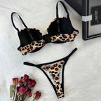 Lace Leopard-Print Lingerie Set for Women - Classyfashion24.com