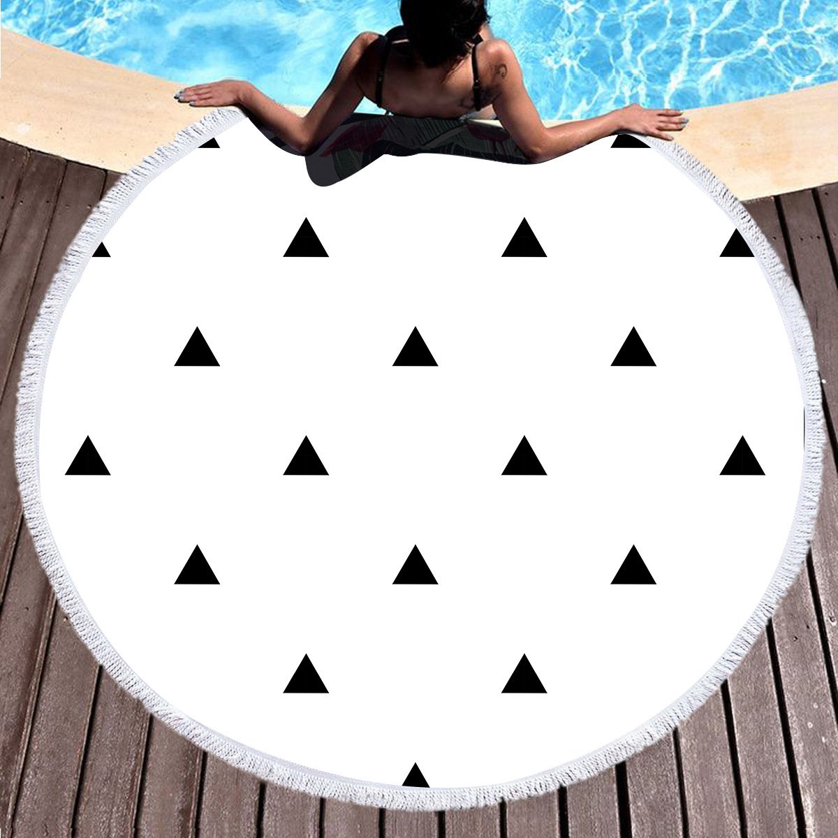 Round 3D-Print Beach Towel Tapestry – Style 2 - Classyfashion24.com