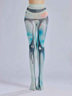 Dark patterned printed pantyhose with ink flow and personalized bottom socks