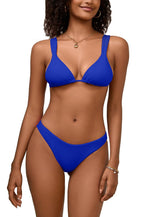 Solid color shoulder strap bikini women's swimsuit bikini - Classyfashion24.com
