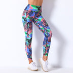 Colorful Printed Seamless Leggings for Women