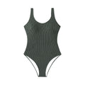Bikini Swimwear for Women, Pure Color One-Piece Backless High-Waisted Swimsuit - Classyfashion24.com