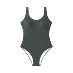 Bikini Swimwear for Women, Pure Color One-Piece Backless High-Waisted Swimsuit - Classyfashion24.com