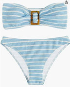 Striped women's split bikini - Classyfashion24.com